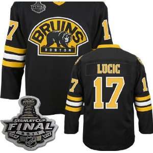  2011 NHL Stanley Cup Boston Bruins Jerseys #17 Milan Lucic 