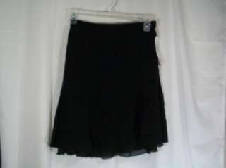 Sunny Leigh Solid Black Carwash Skirt Size 4P 4 Petite (5509 