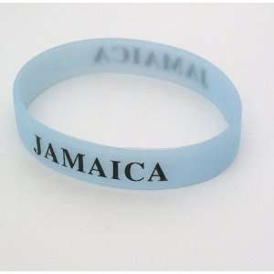 Jamaica blue glow in the dark silicone wristband, Jamaica bracelet