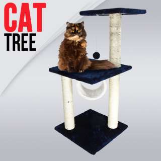 New Cat Tree 3 Level Condo Furniture Scratching Post Pet House w/ Toy 