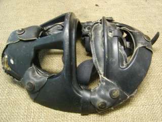 Vintage Leather Baseball Catchers Mask Antique 6264  