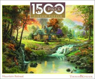 Thomas Kinkade Mountain Retreat Landscape 1500 Piece Jigsaw Puzzle 