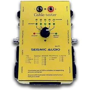 Seismic Audio   Cable Tester   Test XLR, 1/4 TRS, 1/4 TS, Speakon (2 