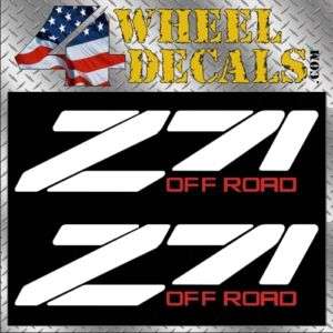 Z71 Off Road Decals / Stickers Chevy Silverado 4x4 GMC  