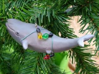 New Grey Whale with Lights Ocean Christmas Ornament  