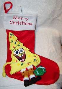Spongebob Spring Legs Christmas Stocking Happy Holiday Decoration 