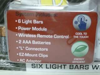 NEW Link Lite LED Lighting System Remote Controlled 6 Light Bar Easy 