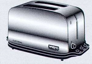 NEW WARING COMMERCIAL WCT702 CHROME 2 SLICE POP TOASTER  
