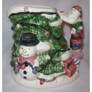 Ceramic Christmas Pitcher 
