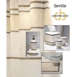    Seville White And Natural Ceramic Soap Dish