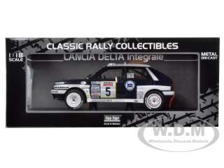 Brand new 118 scale diecast model car of Lancia Delta Integrale #5 