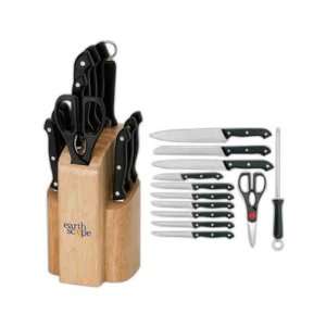   knife set with steak knives, chef knife, bread knife and more