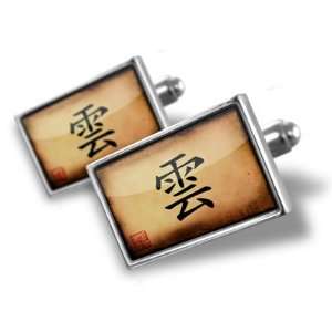  Cufflinks Cloud of Chinese characters, letter   Hand 