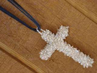 Fair Trade Hand Beaded Cross Necklace Necklaces & Pendants 