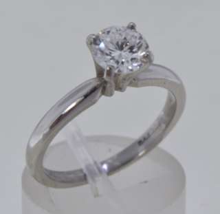 ct Carat Round Cut F SI1, GIA Certified Diamond Platinum Ring  
