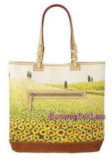 DOONEY & BOURKE Sunflower Flowers North and South Lee Tote Handbags 