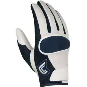 Cutters Away Wht/Nav C Tack Football Receiver Gloves   2XL / Extra 