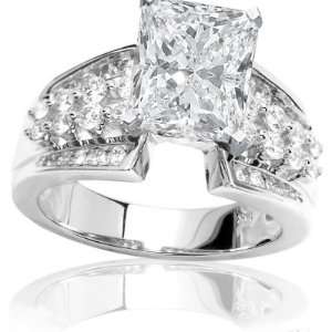  Princess Cut Wedding Ring Only with a 0.71 Carat Heart Cut / Shape D 