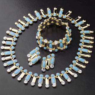 Fashion Jewelry Set,Swarovski Crystal 18K Gold Plated Necklace 