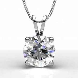  0.75 Ct Round Diamond Solitaire Pendant, D, VS1 Jewelry