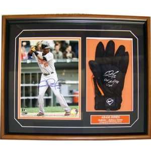 Adam Jones Autographed Game Used Glove Framed  Baltimore Orioles