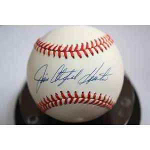  JIM CATFISH HUNTER Autograph OAL Baseball Sports 