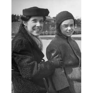  Mrs. Douglas Macarthur and Son Arthur Attending Military 