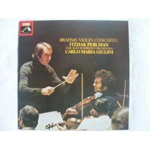   ITZHAK PERLMAN Brahms Violin Concerto Giulini LP Itzhak Perlman