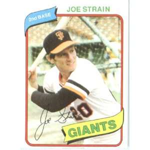  1980 Topps # 538 Joe Strain San Francisco Giants Baseball 