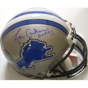  Lou Creekmur Autographed/Hand Signed Lions Mini Helmet 