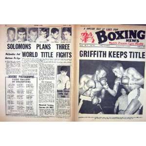  BOXING 1964 GRIFFITH RODRIGUEZ SWORD ORITZ MARCIANO