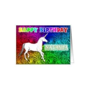  Natasha Unicorn Dreams Birthday Card Health & Personal 