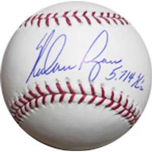 Nolan Ryan Autographed Baseball with 5714 Ks Inscription