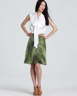 Jones New York Collection Bow Tie Blouse & Pleated Length Skirt 