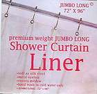EXTRA LONG vinyl shower curtain liner clear color 96lo