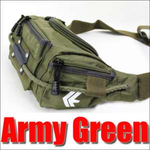 Mens Army Green Canvas Bumbag Fanny Pack Belt Waist Bag  