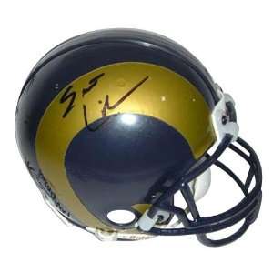 Scott Linehan Autographed St. Louis Rams Mini Helmet   Autographed NFL 