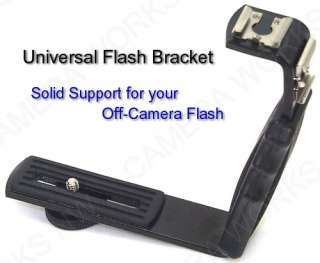   Flash Bracket supports ANY Corded Flash Unit or Slave Flash Unit