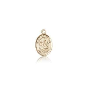 14kt Gold St. Saint Catherine of Siena Medal 1/2 x 1/4 Inches 9014KT 