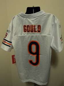 Reebok NFL Chicago Bears Robbie Gould Youth Football White Jersey NWT 