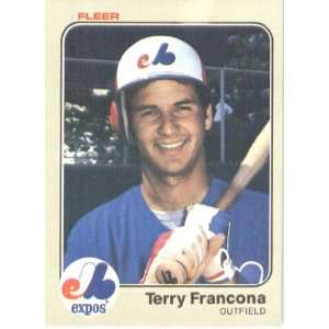  1983 Fleer # 281 Terry Francona Montreal Expos Baseball 