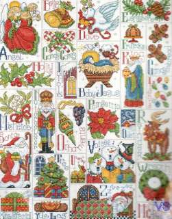 Design Works Counted Cross Stitch kit 16 x 20 ABC CHRISTMAS SAMPLER 