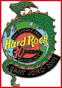Hard Rock Cafe BARCELONA 2001 Saint Jordi Day DRAGON PIN  