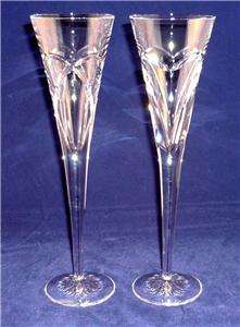 WATERFORD WISHES   LOVE AND ROMANCE   TOASTING CHAMPAGNE FLUTES 