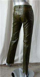 EARL JEAN  HERMAN Skinny Leather Pants 27 NEW $550  