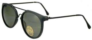 Vintage Retro Round Matte Black Sun Glasses 1249  