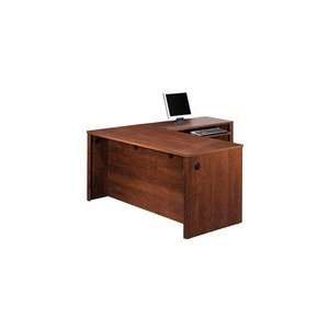  Bestar Embassy L Shaped Workstation with Tuscany Brown 