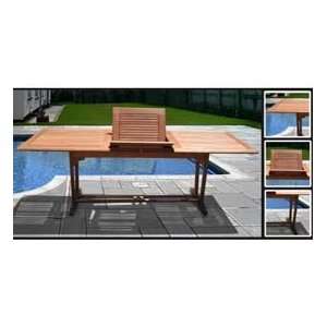   Rectangular Extension Table 92L X 39W X 30H: Patio, Lawn & Garden