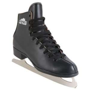   Vinyl/Leather Lined Ice Skates   Size 13   Black boot (mens sizing