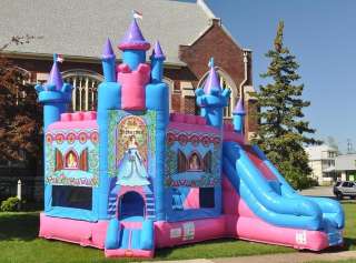Inflatable Princess Jumping Castle Slide Combo Bounce House Plkaybed 